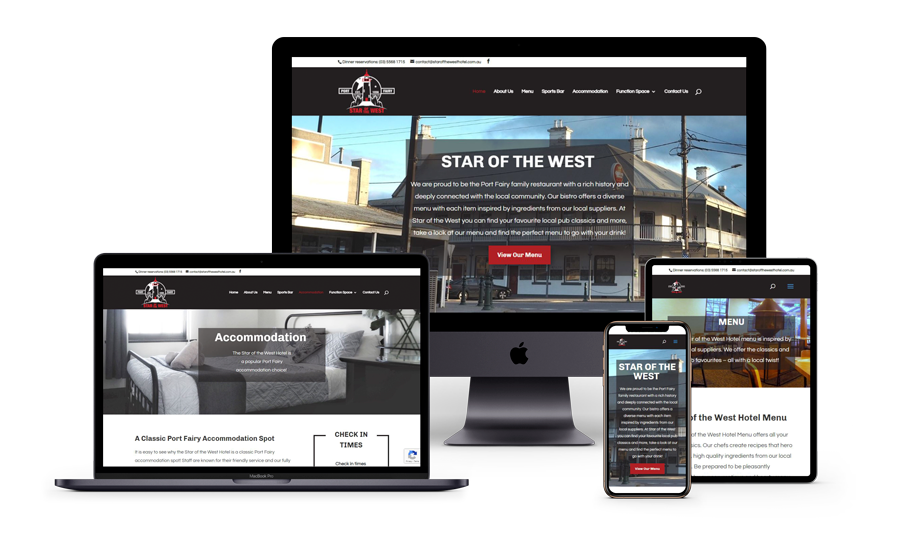 Star of the West Hotel website design